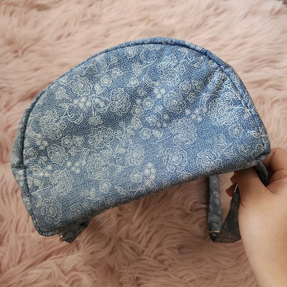 Herschel Supply Co Reid floral denim drawstring flap backpack